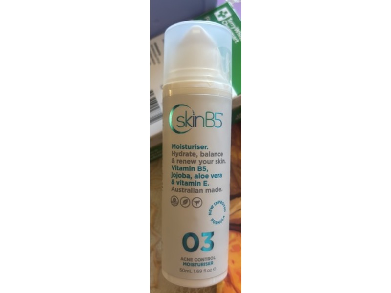 SkinB5 Acne Control Moisturizer, Vitamin B5, Jojoba, Aloe Vera & Vitamin E, 1.69 fl oz/50 mL
