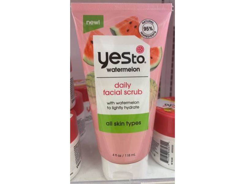 Yes To Daily Facial Scrub, Watermelon, 4 fl oz/118 mL