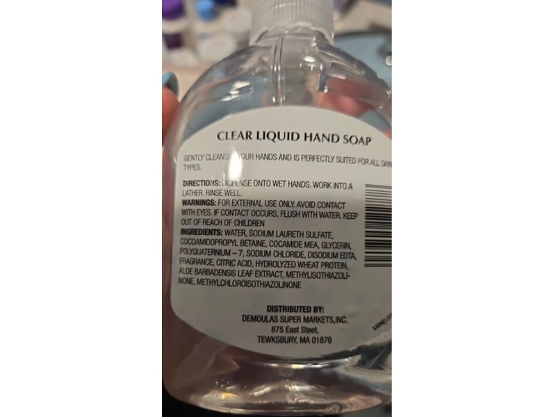 Market Basket Liquid Hand Soap, Clear, 7.5 fl oz/221.8 mL