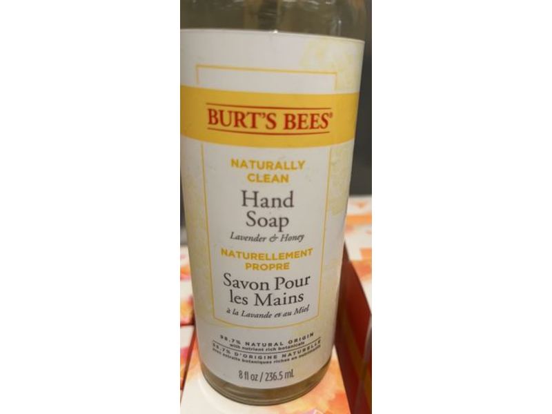 Burt's Bees Naturally Clean Hand Soap, Lavender & Honey, 8 fl oz/236.5 mL