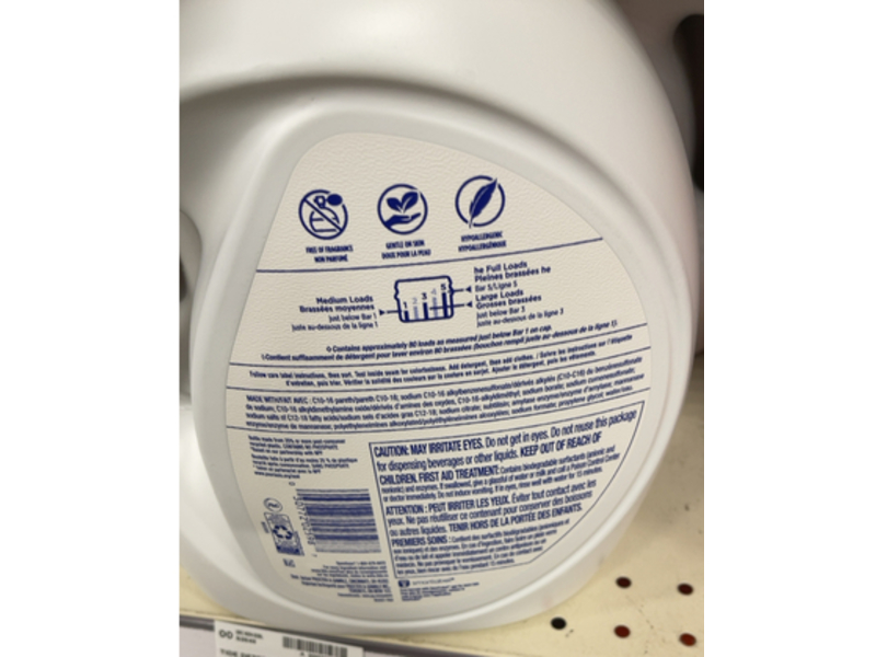 Tide Free & Gentle Detergent, 80 Loads, 115 fl oz/3.4 L