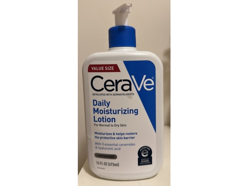 CeraVe Daily Moisturizing Lotion, Normal To Dry Skin, 16 fl oz/473 mL