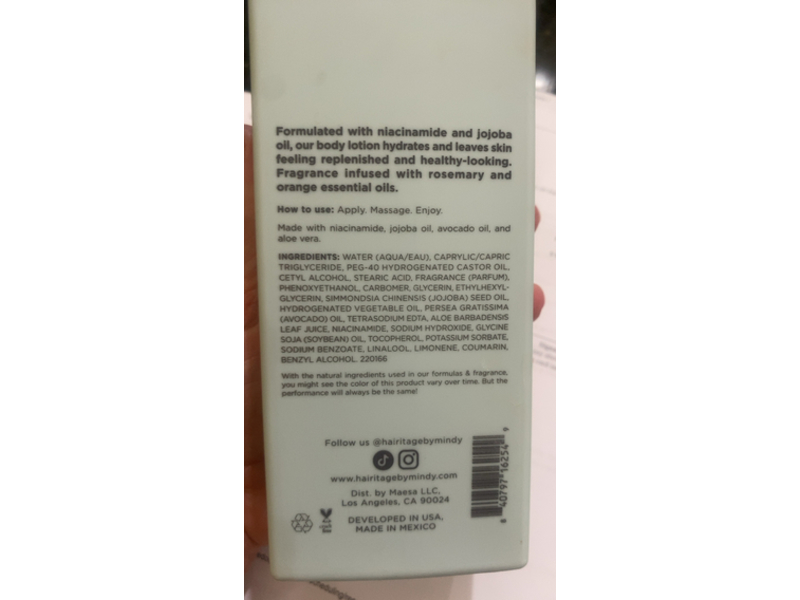 Hairitage Soak It In Body Lotion, Cedarwood & Neroli, 14 fl oz/414 mL