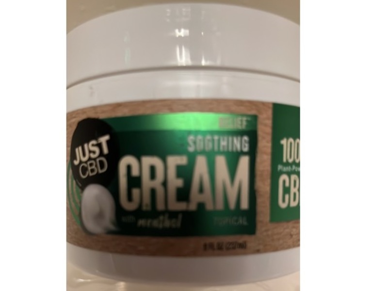 Just CBD Relief Soothing Cream, Unscented, 8 fl oz/237 mL