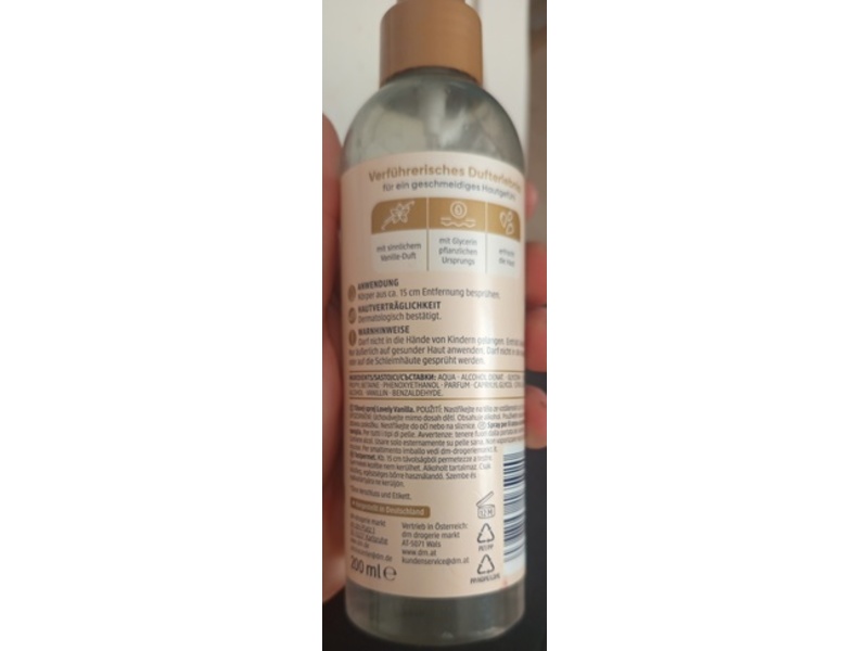 Dm Balea Body Spray, Lovely Vanilla, 200 mL