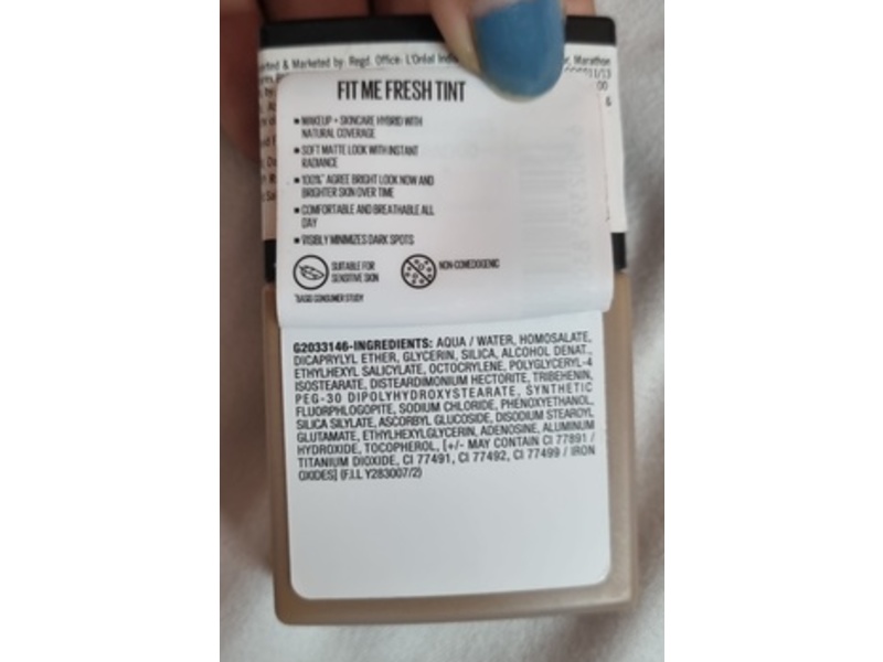 Maybelline New York Fit Me Fresh Tint Foundation, SPF 50, + Vitamin C 06, 30 mL