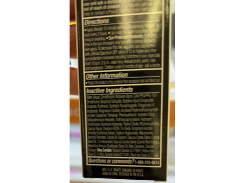 e.l.f. Camo Hydrating CC Cream, SPF 30 Medium 330 W, 1 oz/30 g