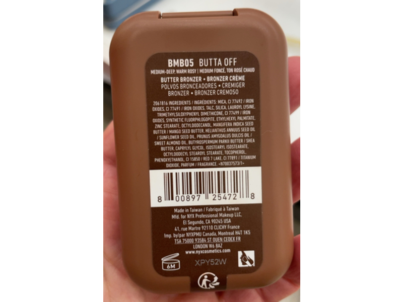 NYX Professional Makeup Buttermelt Bronzer, 05 Butta Off, 0.17 oz/5 g