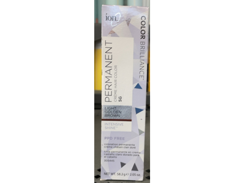 Ion Permanent Creme Hair Color, 5G Light Golden Brown, 58.2 g/2.05 oz