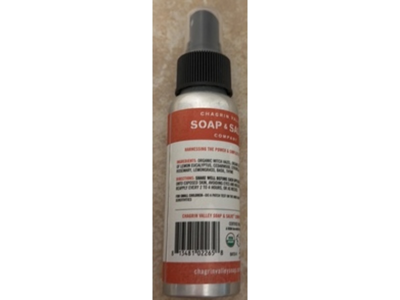 Chagrin Valley Soap & Salve Co Bug Repellent Spray, Witch Hazel, 2 fl oz/59 mL