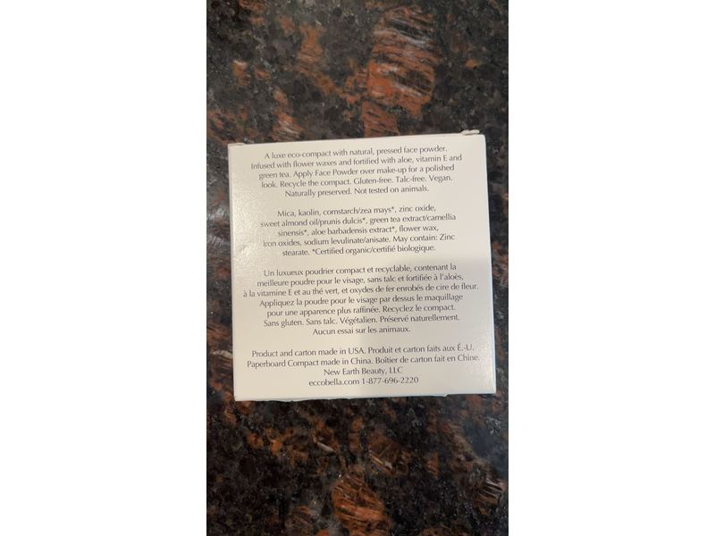 Ecco Bella Natural Face Powder, Medium, .38 oz/11 g