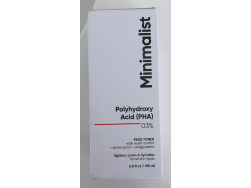 Minimalist Face Toner, 03% Polyhydroxy Acid, 5.0 fl oz/150 mL