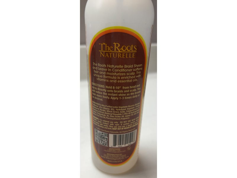 The Roots Naturelle Braid Sheen Leave-in Conditioner, Shea Butter, 12 fl oz/355 mL