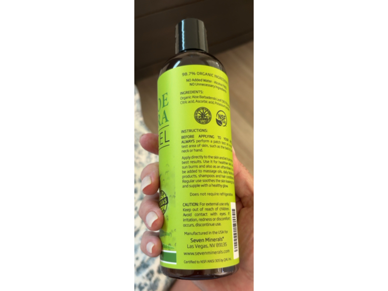 Seven Minerals Aloe Vera Gel, 12 fl oz/355mL