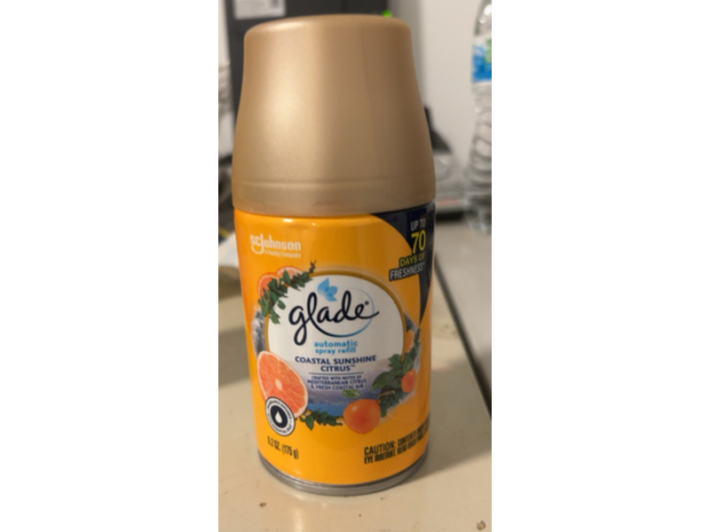 Glade Automatic Spray Refill, Air Freshener, Coastal Sunshine Citrus, 6.2 oz/175 g