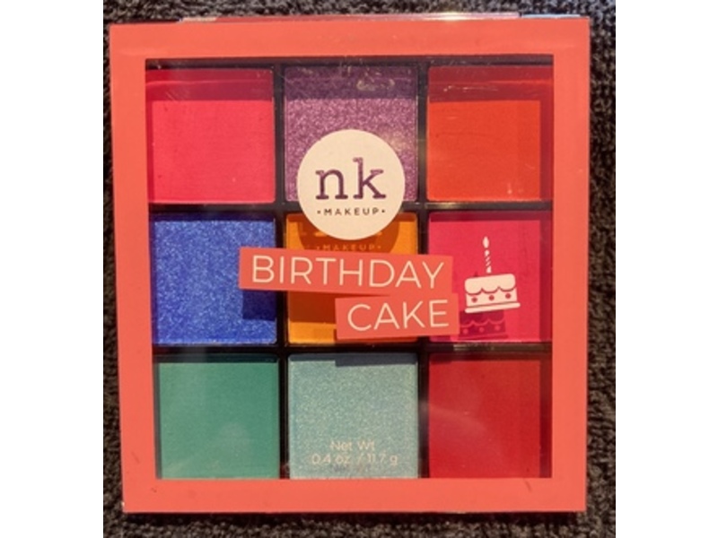 Nicka K New York Makeup Nine Color Shadow Palette, Birthday Cake, 0.4 oz/11.7 g