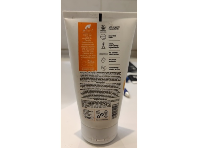 Dr. Organic Face Wash, Manuka Honey, 5.1 fl oz/150 mL
