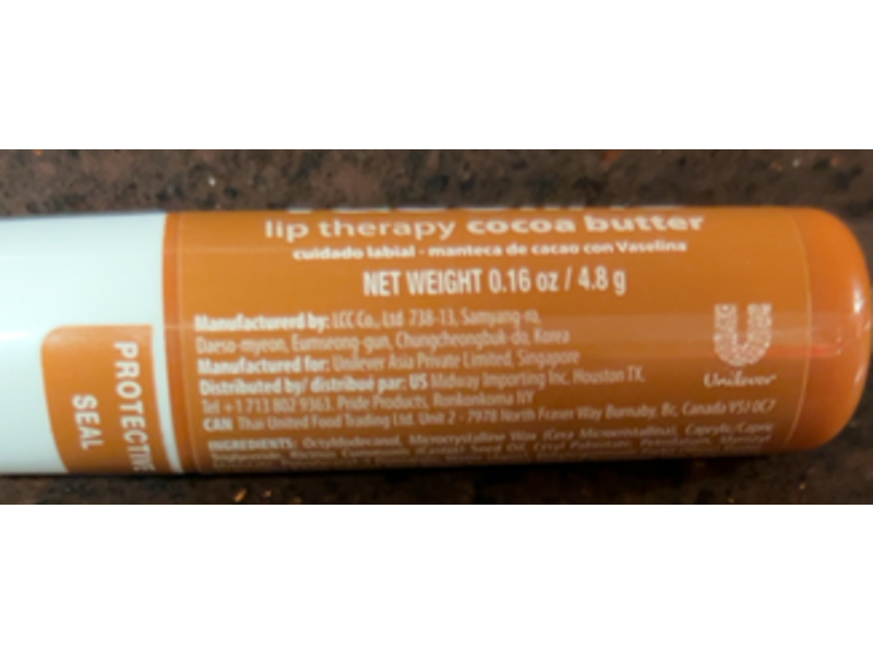 Vaseline Lip Therapy, Cocoa Butter, 0.16 oz/4.8 g, Pack Of 12