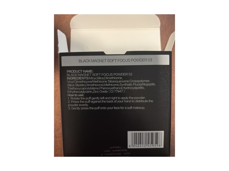Carslan Black Magnet Soft Focus Pressed Powder, 03 Transparent (Sensitive Skin), 0.28 oz/8 g