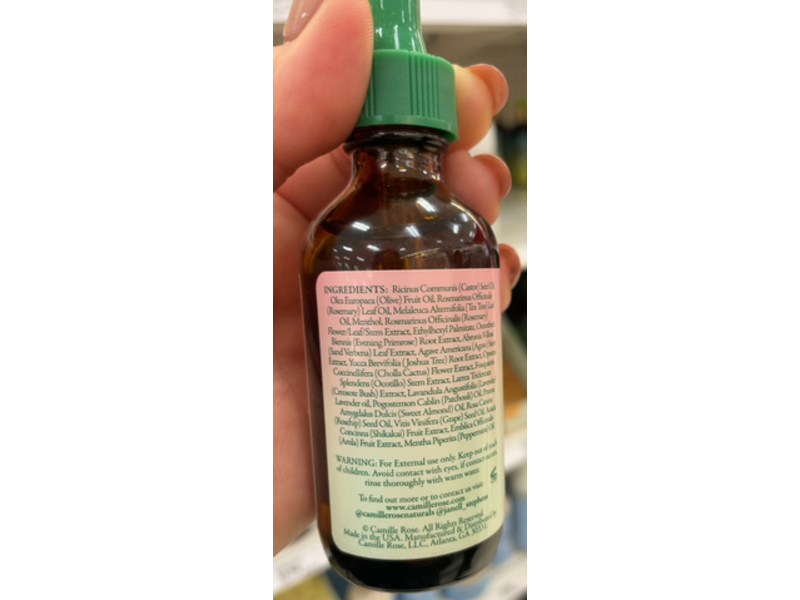 Camille Rose Hair + Scalp Drops, Rosemary Oil, 1.9 fl oz/56 mL