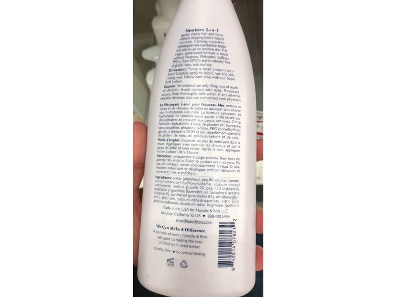 Noodle & Boo Newborn 2-In-1 Hair & Body Wash, Lavender, 16 fl oz/473 ml