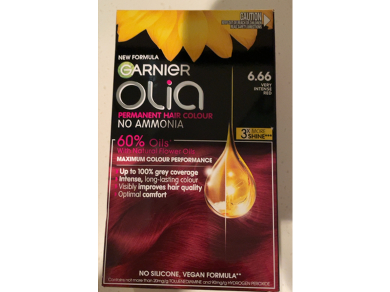 Garnier Olia Permanent Hair Color, 6.66 Very Intense Red