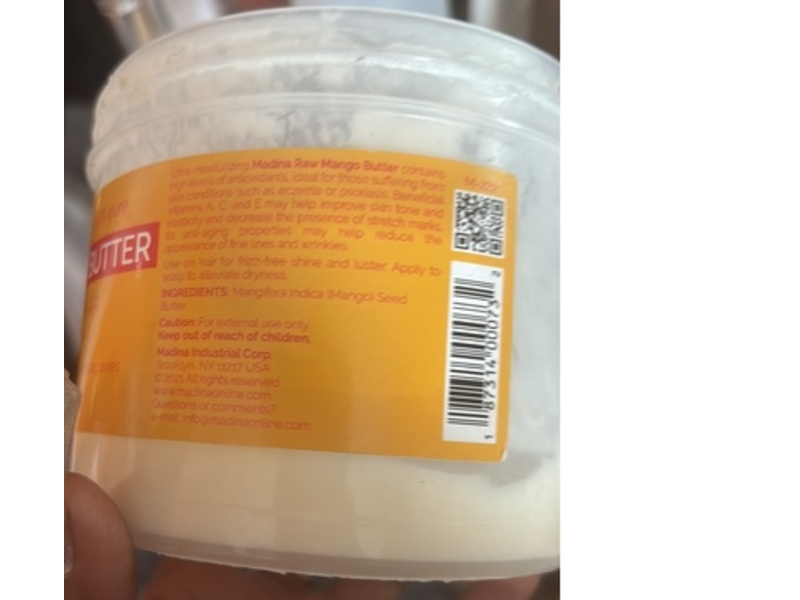 Madina 100% Pure Mango Butter, 16 oz/473 mL