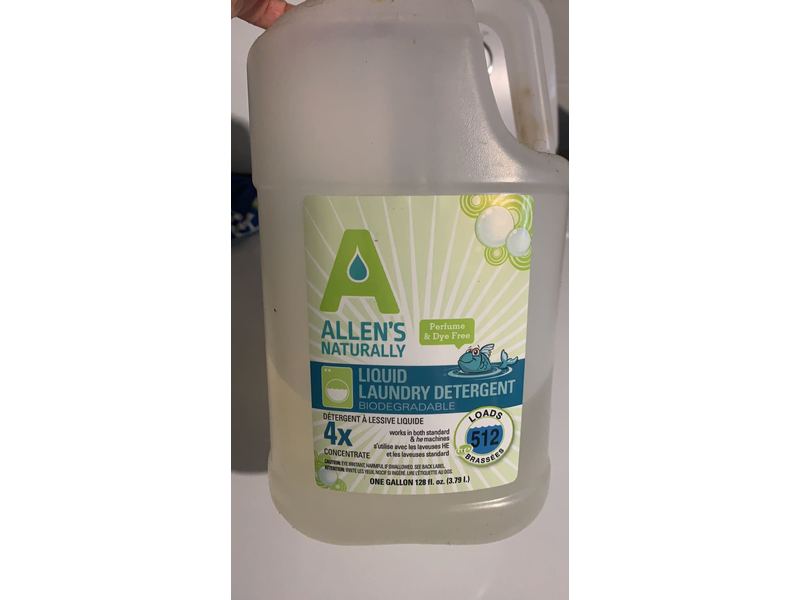 Allen's Naturally Liquid Laundry Detergent, 512 Loads, 128 fl oz/3.79 L