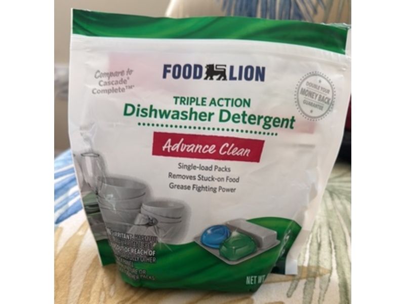 Food Lion Triple Action Dishwasher Detergent, Advance Clean, 5.93oz/168 g, 16 Count
