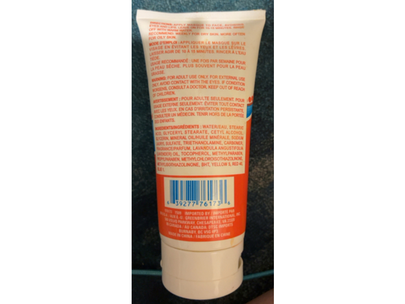 Greenbrier International Facial Mask, Vitamin E & Lavender Oil Extract, 5.1 oz/145 g