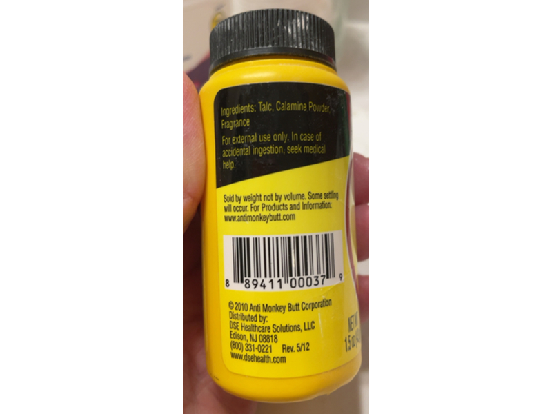 Anti Monkey Butt Anti Friction Powder, Calamine, 1.5 oz/43 g