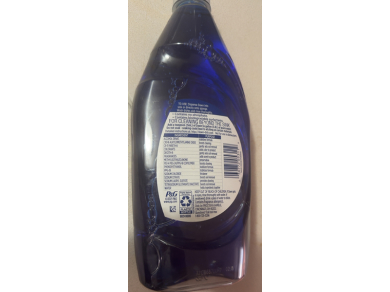 Dawn Platinum Dishwashing Liquid, Refreshing Rain Scent, 18 fl oz/532 mL