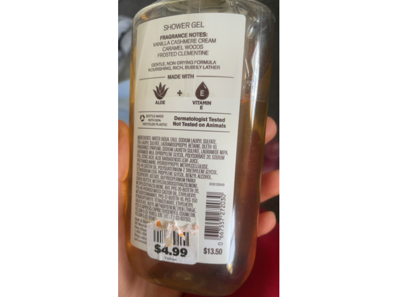 Bath & Body Works Aloe + Vitamin E Shower Gel, Snowflakes & Cashmere, 10 fl oz/295 mL