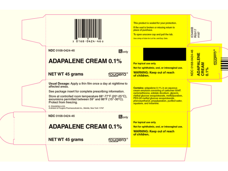Adapalene Cream 0.1%, 45 g, Fougera (RX)