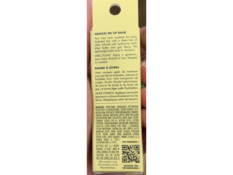 e.l.f. Squeeze Me Lip Balm, Vanilla Frosting, 0.21 oz/6 g