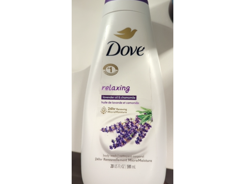 Dove Relaxing Body Wash, Lavender Oil & Chamomile, 20 fl oz/591 mL