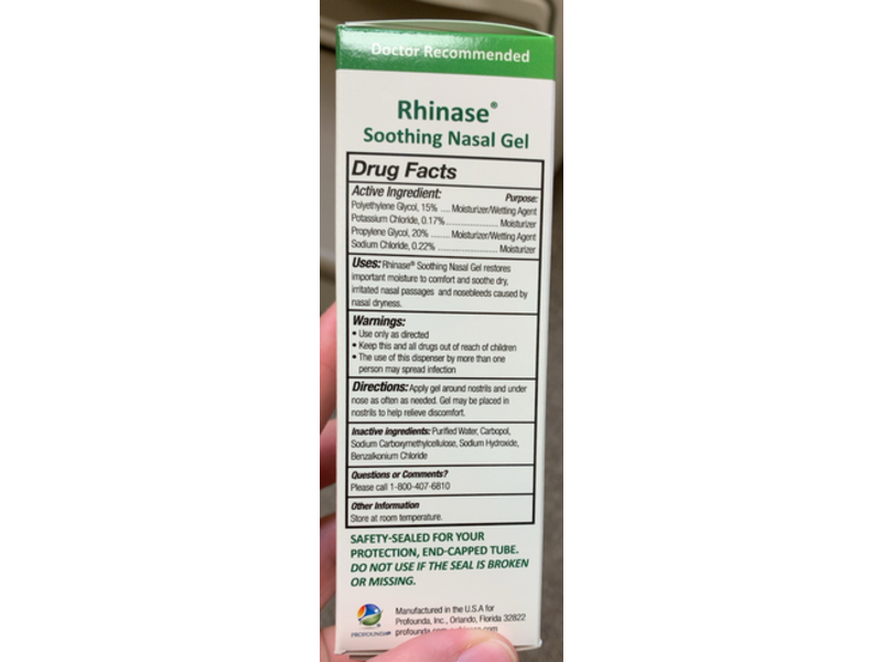 Rhinase Soothing Nasal Gel, 30 g