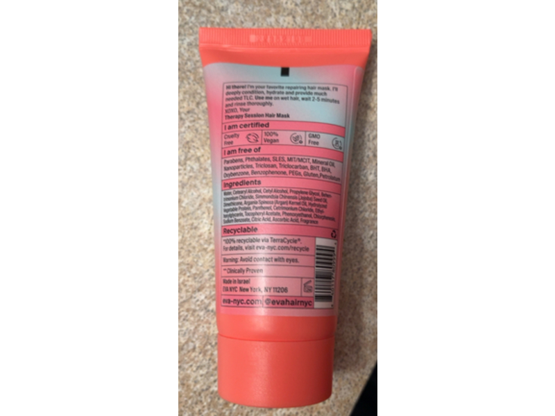 Eva.Nyc Therapy Session Hair Mask, Argan Oil + Plant Protein, 2 fl oz/60 mL