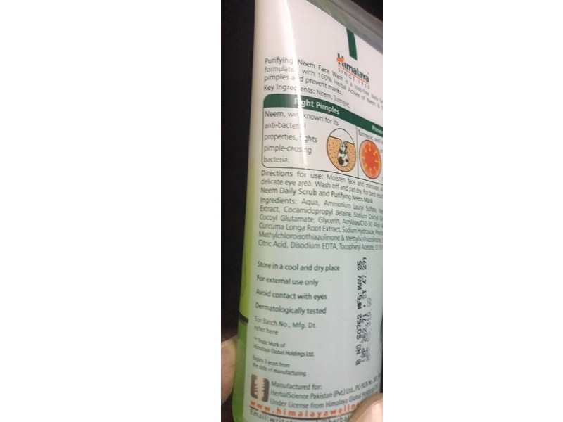 Himalaya Purfying Neem Face Wash, 50 mL