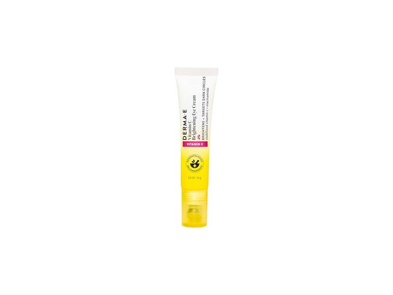 Derma E Vitamin C Brightening Eye Cream, Vitamin C, Niacinamide, 0.5 oz/14 g