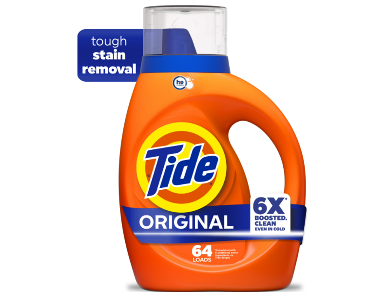 Tide 6x Liquid Laundry Detergent, Original, 64 Loads, 92 fl oz/2.72 L