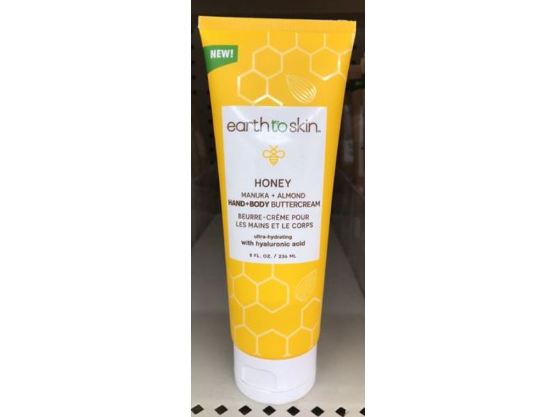 Earth To Skin Hand + Body Buttercream, Honey Manuka + Almond, 8 fl oz/236 mL