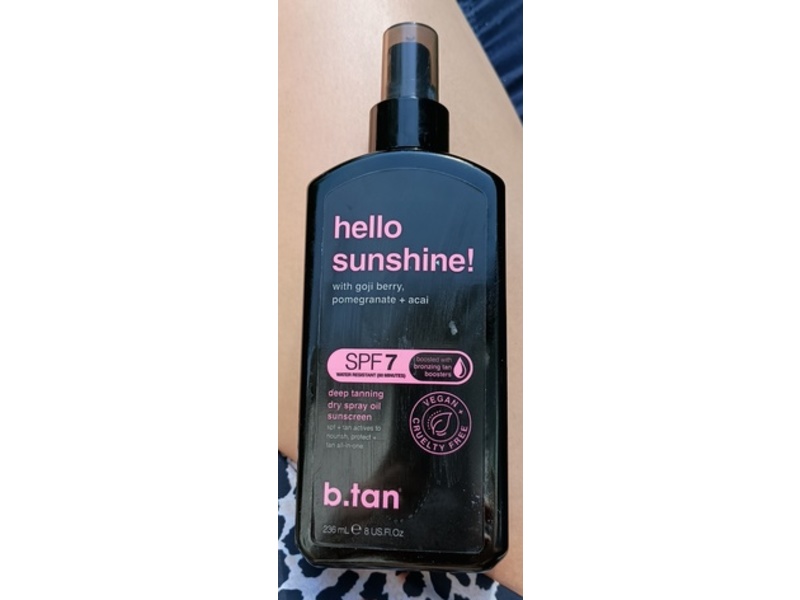 B.Tan Hello Sunshine Deep Tanning Dry Spray Oil, 8 fl oz/236 mL