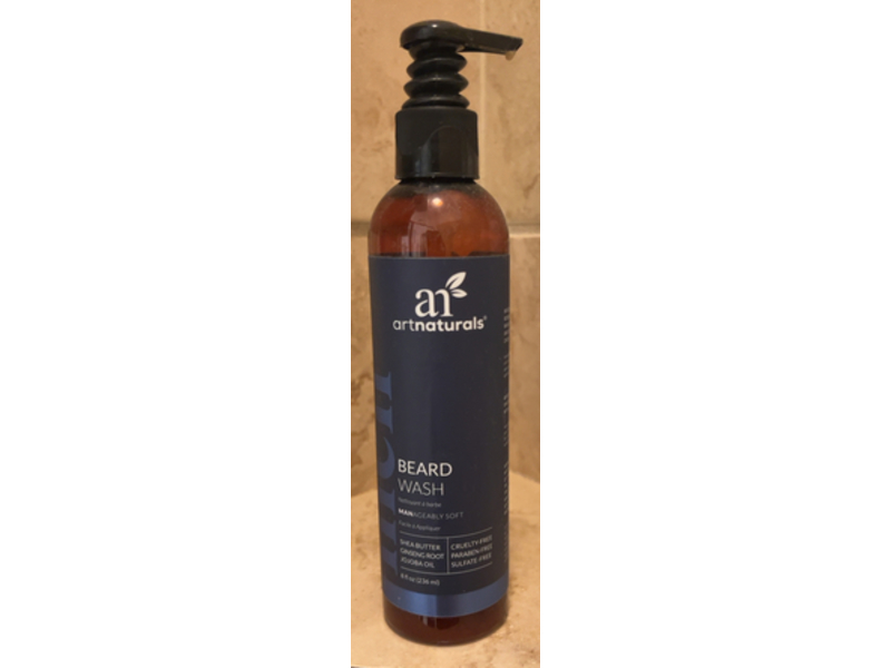 Artnaturals Beard Wash, Shea Butter, Ginseng Root + Jojoba Oil, 8 fl oz/236 mL