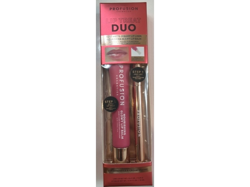 Profusion Cosmetics Lip Treat Duo, Strawberries & Cream Frappe
