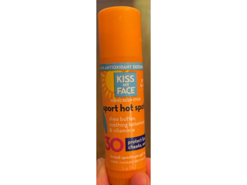 Kiss My Face Hot Sport Sunscreen, SPF 30, 0.5 oz/14 g