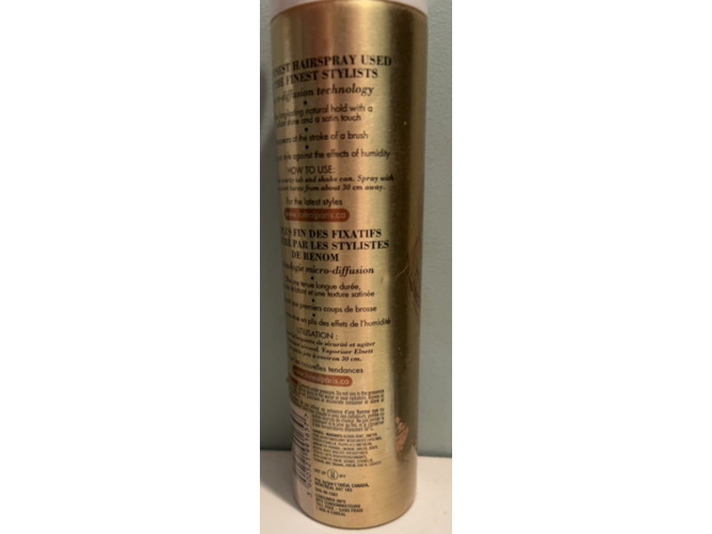 L'Oreal Paris Elnett Satin Strong Hold Hairspray, 250 mL