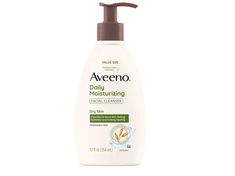 Aveeno Daily Moisturizing Facial Cleanser, Soothing Oat, Fragrance Free, 12 fl oz/354 mL