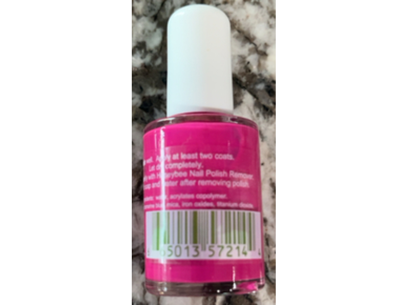 Honeybee WaterColors Nail Enamel, Raspberry Sorbet, 0.5 fl oz/14 mL