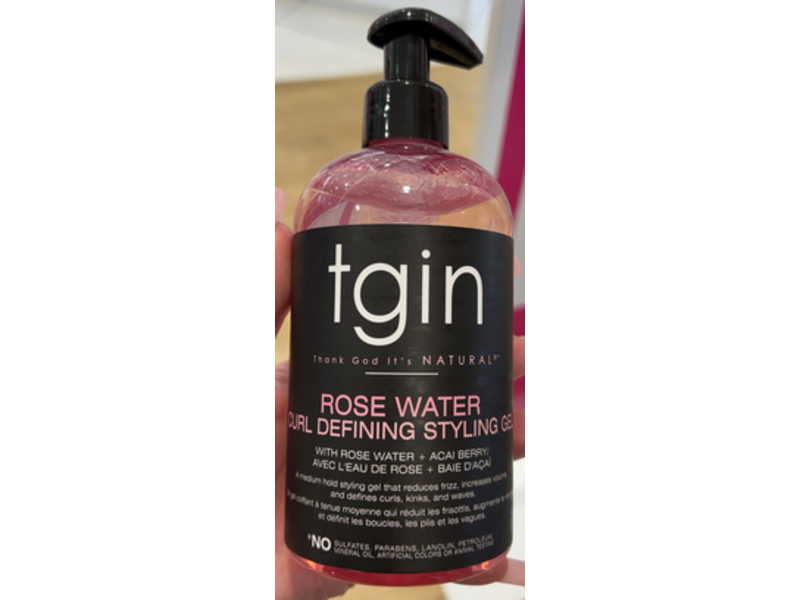 tgin Rose Water Defining Styling Gel, 13 oz